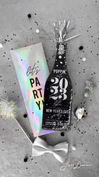 Hosting a New Years Party? You are going to want to save this idea! 🥂🖤✨ Laura printed these brilliant water-filled acrylic bottles on her Glowforge Pro for a one of a kind invitation guests will never forget! Instagram: @lddesigns #happynewyear #newyearseve #newyearsresolutions #newyearseveparty #newyearnewme #newyearscrafts #glowforgepro #glowforge #glowforgemade #partyinvitations