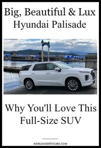 Big Beautiful and Luxurious. See Why You'll Love the Hyundai Palisade. It's a full-size SUV that is filled with smart details, luxury and tech. #Hyundai #HyundaiPalisade #HyundaiInterior #largesuv #luxuriousuv #mynextcar #suvforwomen #carsforwomen #familysuv