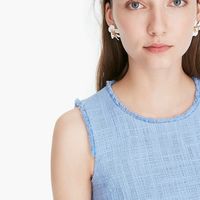 Belted sheath dress in textured tweed - Women's Suiting | J.Crew