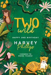 Jungle party - Happy Birthday Card #greetingcards #printable #diy #birthday