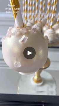 432K views · 10K reactions | elegant gold & white cake pops #cake #cakedecorating #cakes #birthdaycake #chocolate #food #dessert #cakesofinstagram #birthday #cakedesign #instafood #baking #foodporn #yummy #cakestagram #homemade #love #sweet #instacake #bakery #cupcakes | Cake By Crystal | Cake By Crystal · Original audio