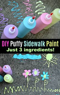 3 Ingredient DIY Puffy Sidewalk Paint