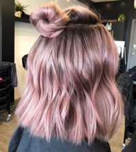 When our client wanted soft dimensional pink for her wedding 💕 Cut and colour b