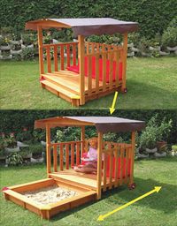 Playhouse Sandbox with  Rolling Cover