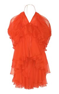 Tranquility Ruffled Silk Chiffon Mini Dress by ZIMMERMANN Now Available on Moda Operandi