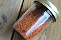 Rachel Ray talked about how you should make your own taco seasoning because the stuff you buy in stores is full of sodium and it has silica in it. This is just full of flavor. Simply spices! 1 T chili powder, 1 T ground cumin, 1 T garlic powder, 1 T onion powder, 1/4 T crushed red pepper