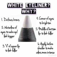 See Reasons For White Liner And The Tutorial On How To Use In The Graphics Given. Up Your Game With This Product!