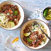Pressure Cooker Barbacoa Burrito Bowl With Cilantro-Lime Rice - The Pampered Chef®