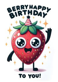 Berry happy - happy birthday card #greetingcards #printable #diy #birthday