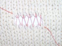 How to fix a hole in knitting. ***this is a good one!!! s-c