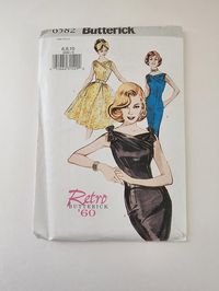Butterick Sewing Pattern 6582 Retro 60's Style Dress & Belt Size 6-8-10 UNCUT