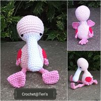 Roseate (Blush) Spoonbill Crochet pattern by Crochet at Teri's, #AD, #Teri, #pattern, #Crochet