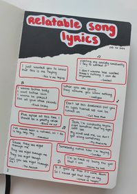 relatable song lyrics | journal ideas <3