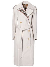 Burberry Heritage Stripe Trench Coat - STONE