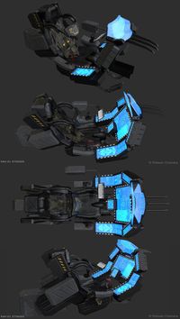 A scifi speeder The cockpit of the Stinger, meganerid.deviantart.com/art/R… Based on my own sketch, meganerid.deviantart.com/art/S… Marmoset turntable viewers and open cockpit images h...