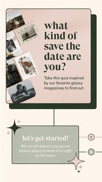 Recently engaged and looking for the perfect Save the Date? By asking questions on your preferences for your dream wedding, this quiz will help you find out which fits you best! Question topics range from wedding desserts, signature cocktails, wedding venues, florists, decor, and much more! Time to get started! | #weddingdetails #weddingstationery #weddinginspiration #weddingideas #weddingplanning #weddinginspo #weddingplanner #weddingdecor #bridetobe #bride #engaged #savethedate