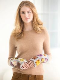 The Not Your Grannie's Gloves is a crochet fingerless gloves/mitts pattern made with medium weight yarn that has a skill level of easy.