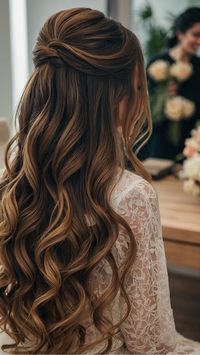 Get inspired by these Half Up Half Down Wedding Hairstyles ideas for bridesmaids, veils, and simple yet elegant options in 2023. From thin hair to cute medium length styles, try high buns, braided looks, easy boho curls, and more. Whether you have short or long hair, braids are a versatile choice for any length.