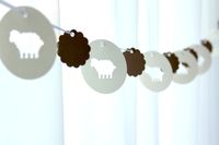 6 Foot Sweet Little Sheep Garland - available in your choice of colors - Party Banner Garland perfect for Parties, and Baby Showers. $7.00, via Etsy.