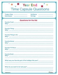 Kids New Year's review capsule