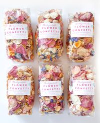 Get a bag of beautiful flower petal confetti, naturally dried by us! Use it for decor, to add extra bling to your gift wrap or toss these colourful petals in the air for any special occasion. *Please note these should not be used for bathing or consumption.