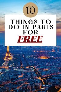 What to do in Paris for free? Here are 10 fun and not boring places to go in Paris for free. Paris may be expensive but it doesn't have to be! This Paris travel guide is great for those who want to travel to Paris on a budget. Includes a list of free museums in Paris. Check out these top 10 things to do for free in Paris!