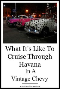 Cruising through Havana in a vintage Chevy was the best way to get to know the city. It has been one of my favorite travel experiences! Cruising through Havana in a vintage Chevy was the best way to get to know the city. It has been one of my favorite travel experiences! #havanacubacruise #havanacubavintage #havanacubachevy #havanacubavintagecars #havanacubacars #havanacubaclassiccar #havanacubachevrolet #havana #havanacuba #vintagecars #vintagechevy