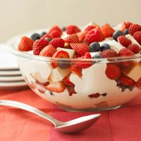 No need to turn on the oven to create this spectacular Berry Trifle.
