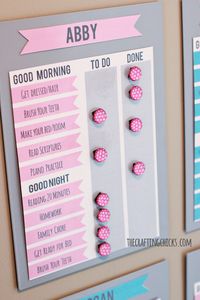 Help your children stay on track and helping around the home with this organised visual routine chart