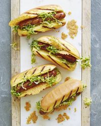 Caesar Salad Hot Dogs - What's Gaby Cooking