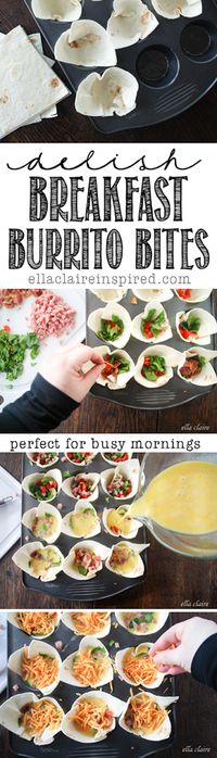 Breakfast Burrito Bites are Delicious and Freezable for mornings on the go. Great for Brunch too!