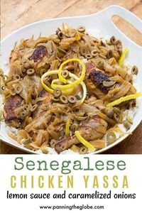 Chicken Yassa is scrumptious West African comfort food that the whole world needs to know about. Delicious tender chicken and lots of caramelized onions in a sweet, spicy, lemony sauce. #ChickenYassa #AfricanFood #ChickenDinner