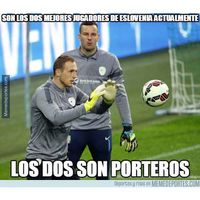 Eslovenia terra de goleiros. Oblak (Atlético de Madrid) e Handanovic (Internazionale).