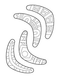 Printable Boomerang Coloring Page | Aboriginal art for kids, Australia crafts, Around the world crafts for kids