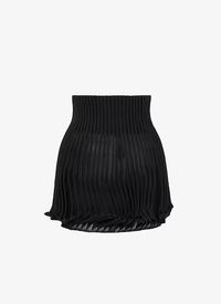 Pleated knitted skirt