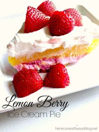 Lemon Berry Ice Cream Pie | TodaysCreativeBlog.net