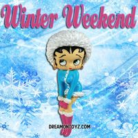 Winter Weekend MORE Betty Boop Images http://bettybooppicturesarchive.blogspot.com/  ~And on Facebook~ https://www.facebook.com/bettybooppictures   Betty Boop dressed for winter on snowflake background #Greeting