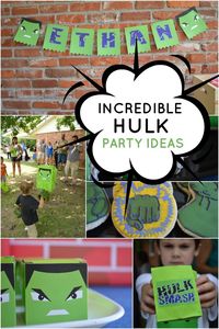 Incredible Hulk Themed Superhero Birthday Party - Spaceships and Laser Beams