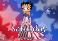 Saturday MORE Betty Boop images, go to: http://bettybooppicturesarchive.blogspot.com/ AND https://www.facebook.com/bettybooppictures   - Patriotic Betty Boop in stars and stripes gown #Dreamontoyz.com