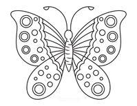 Butterfly Coloring Pages Circles