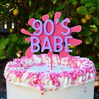 It’s your party and you’ll have a custom cake topper in mere minutes if you want to. This Barbiecore "90s Babe" cake decor brought to you by Glowforge and the creative mind of @riskodesigns. 💁🎂🥳