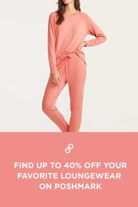 Shop all your favorite fashionable loungewear at up to 40% off now! Look great and feel great while lounging or working from home! Relax while looking great while on a budget - click the image to install the free Poshmark app!