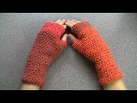(23) Crochet easy Fingerless Gloves - YouTube