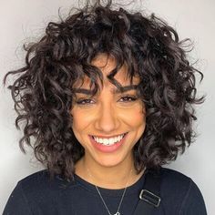 Thick Curly Hair Medium Length, Layered Curly Medium Hair, Cute Curly Haircuts Natural Hair, Square Jaw Curly Hair, Haircuts You Can Wear Straight Or Curly, Curly Shag Bob Haircut, 40 Year Old Curly Hair Styles, Wavy Shag Haircut Short Round Face, Curly Shag Haircut Round Face