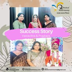 Our one more success story added to Dhakad Matrimony, Prashant Ji and Vastavikta ji found their perfect match. From a spark of interest to exchanging vows, their journey was filled with love and supported by Dhakad Matrimony's personalized touch. Today, they stand united, a testament to the platform's ability to unite hearts.

Call Us: +91 8770896005

#LoveBlossomsWithDhakadMatrimony #HeartfeltConnections #MatchMadeInHeaven #PersonalizedLoveStory #TogetherWithDhakadMatrimony #ForeverUnited
