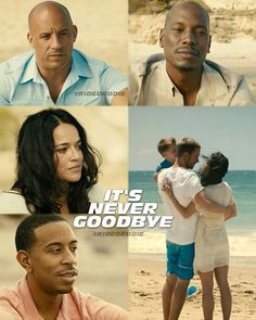 the movie poster for it's never goodbye with two people kissing on the beach