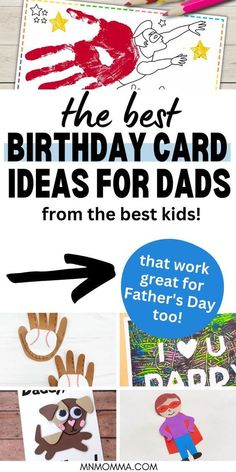 the best birthday card ideas for kids that work great for father's day too