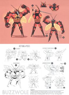 the concept art for buzzwolfe from pokemon's movie, which is based on