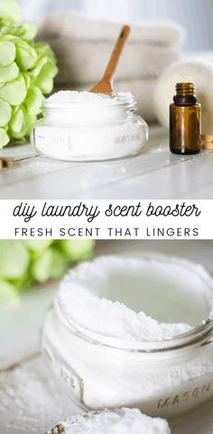 the ingredients to make diy laundry scent booster