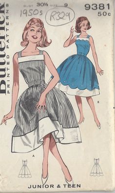 ~ Circa/Date: 1950s ~ Details:    Two style variation DRESS   ~ Size/Measurements (Inches):     ~ Size: 9     ~ BUST: 30 1/2″     ~ Waist: 23 1/2″      ~ Hip: 32 1/2″ ~ Please Note: ~ You are buying a 'Professional Reproduced' copy of this sewing pattern. Copied from the original sewing pattern. Produced in Full Scale Pattern Pieces ready to cut with full instructions included. Reproduced on high quality 50 gm paper with black ink, durable and easier for reuse. Printed by a Professional Printing Company.   ~ With this product comes an accompanying 'Booklet' and inside the Booklet it includes: ~ A 2-page Instructions and Illustrations on 'How to Adjust Your pattern to your Personal Measurement.' ~ Personal Measurement Chart ~ Body Form Illustrations ~ Fitting Checklist ~ Metric Equivalency Couture, 1950s Dress Patterns, 1950s Sewing Patterns, Vintage Vogue Sewing Patterns, Scale Pattern, Make Your Own Clothes, Vintage Dress Patterns, Vogue Sewing, Vogue Sewing Patterns